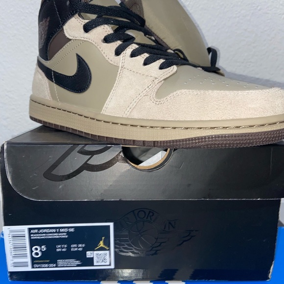Nike Air Jordan 1 Mid “Khaki Black” - Picture 2 of 4